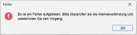 Die Meldung erscheint beim Planen eines Termins als Videosprechstunde. Fehlermeldung zur Internetverbindung bei Auswahl der Videosprechstunde