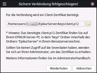 Bestätigung des eingespielten Zertifikats