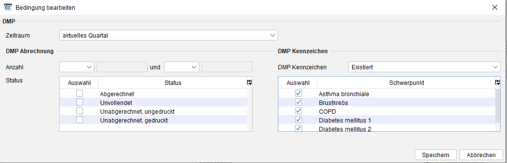 Auswahl der DMP-Programme