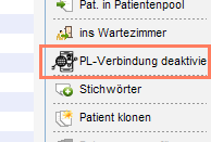 PL-Verbindung deaktivieren in der Aktionsleiste