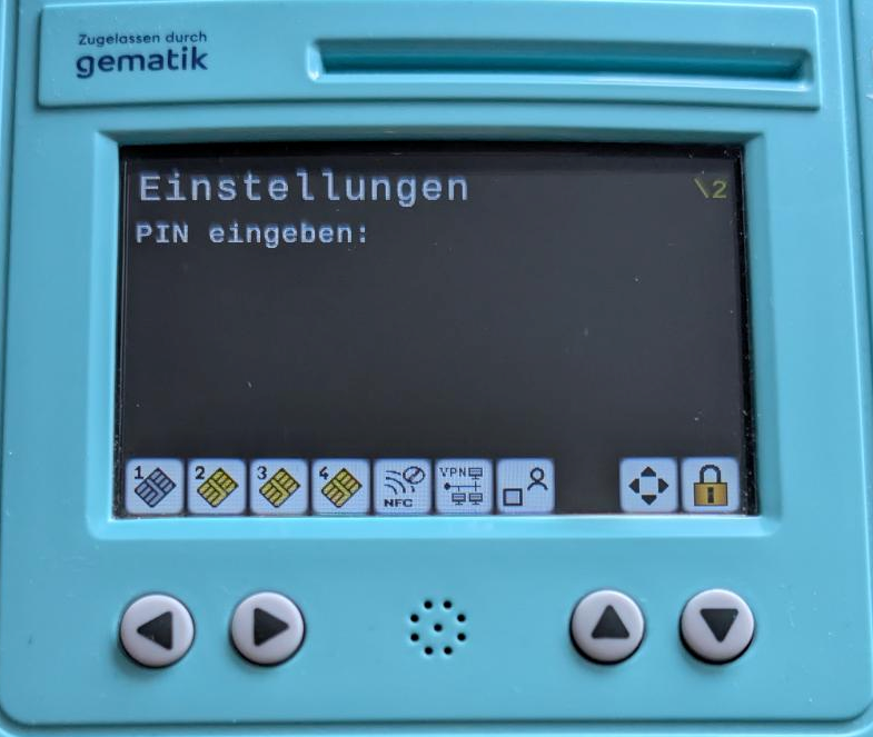 Eingabe der Admin-PIN