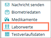 Laborwerte unten rechts in der Patientenakte