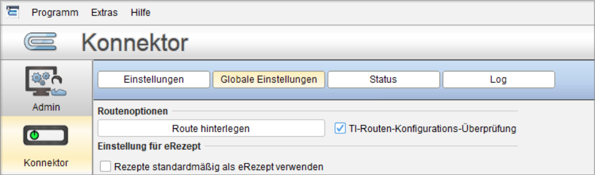 Route hinterlegen über den Administratorbereich auf einem weiteren Rechner