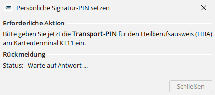 PIN-Eingabe am Kartenterminal