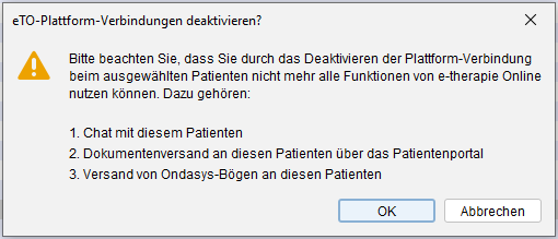 PL-Verbindung deaktivieren, Schaltfläche
