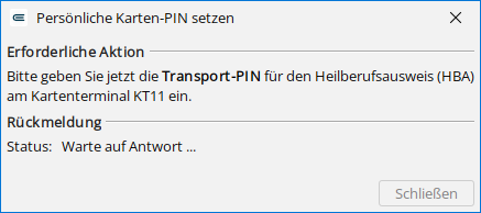 PIN-Eingabe am Kartenterminal