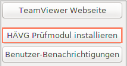 Schaltfläche HÄVG-Prüfmodul installieren im Server-Control-Panel