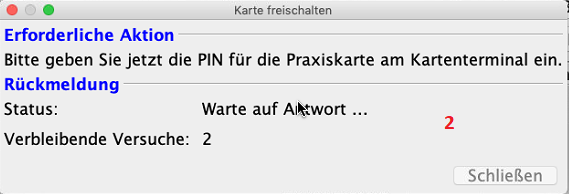 Popup-Fenster zur PIN-Eingabe