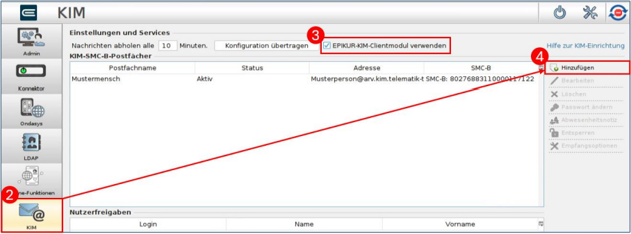 KIM-Wizard über die Schaltfläche KIM starten