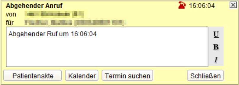Im Untermenü wählen Sie eine der hinterlegten Telefonnummern.