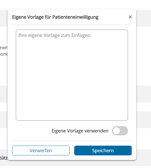 Switch Eigene Vorlage verwenden