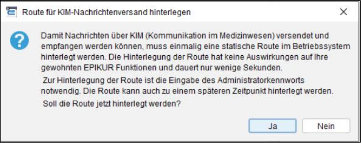 Angebot zur Hinterlegung der Route bei der Anmeldung
