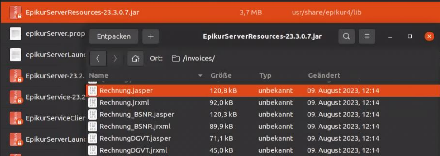 Entpacken der Datei in der Linux-Archivverwaltung