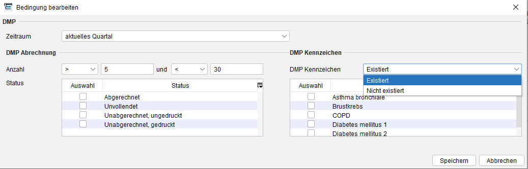 Ausführungsbedingung existiert nicht